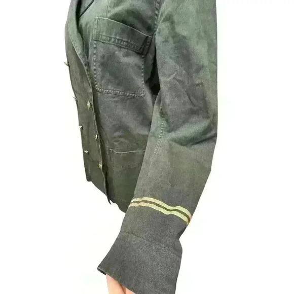 POLO by Ralph Lauren Black Cotton/Linen Military Jacket Coat Blazer Size 8 - Picture 6 of 16